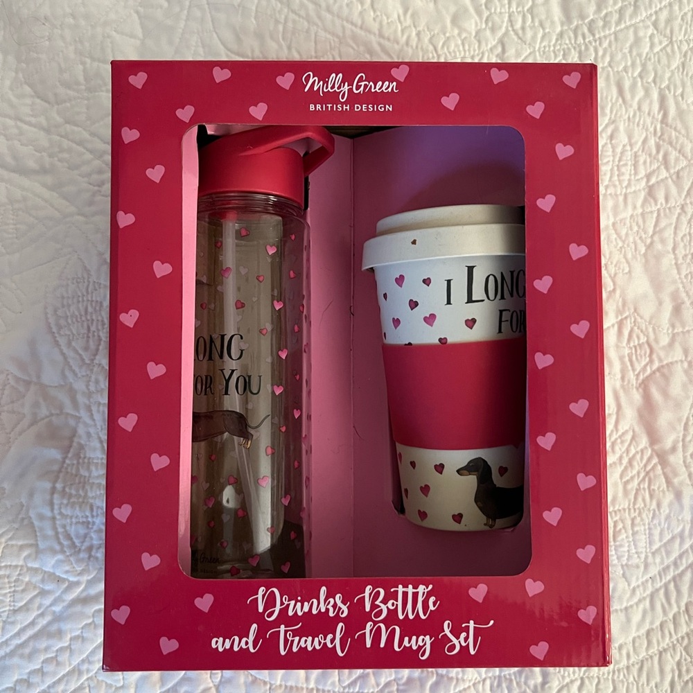 Coffee and water bottle gift set. Valentine’s day!